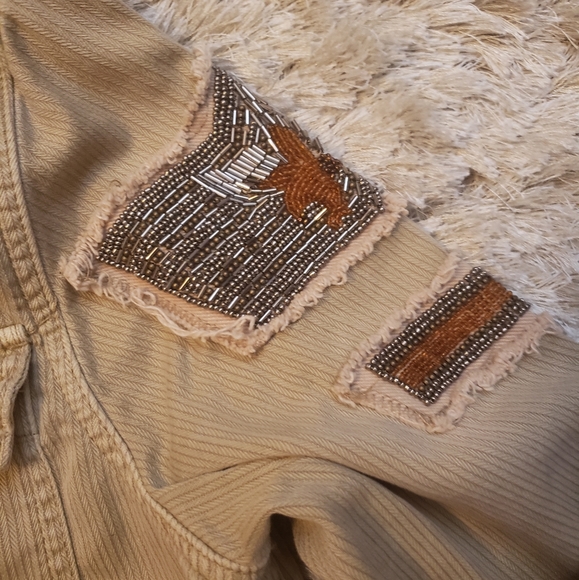 *SOLD*Free people military tan jacket - Picture 3 of 5